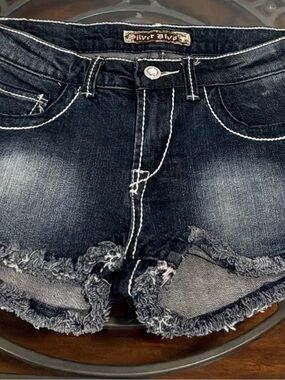 Silver Diva Women’s Dark Wash Denim Jean Shorts